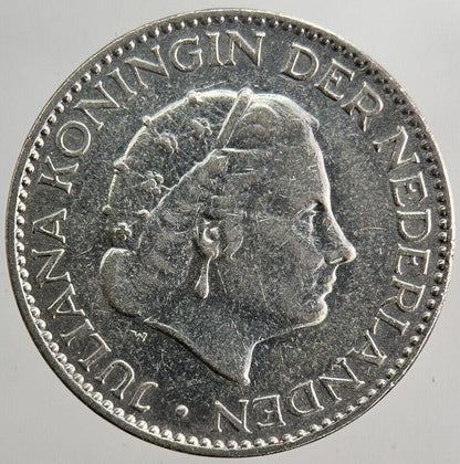 1957 Netherlands 1 Gulden Silver Coin | Very High Grade | a5910