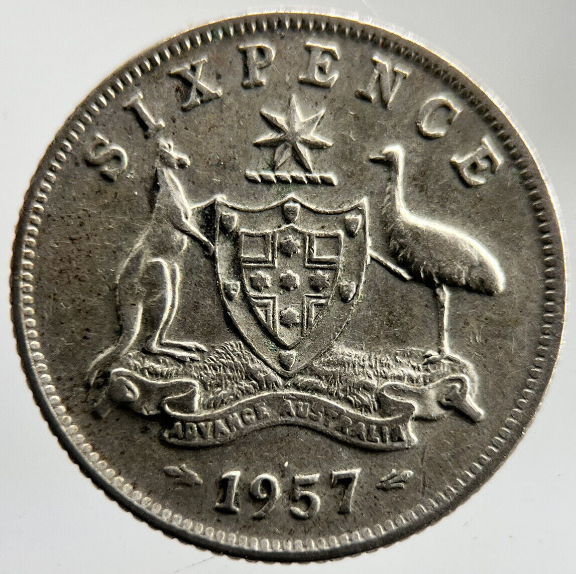 1957 Sixpence Australia Silver Coin | Fine Collectable Grade | a1616