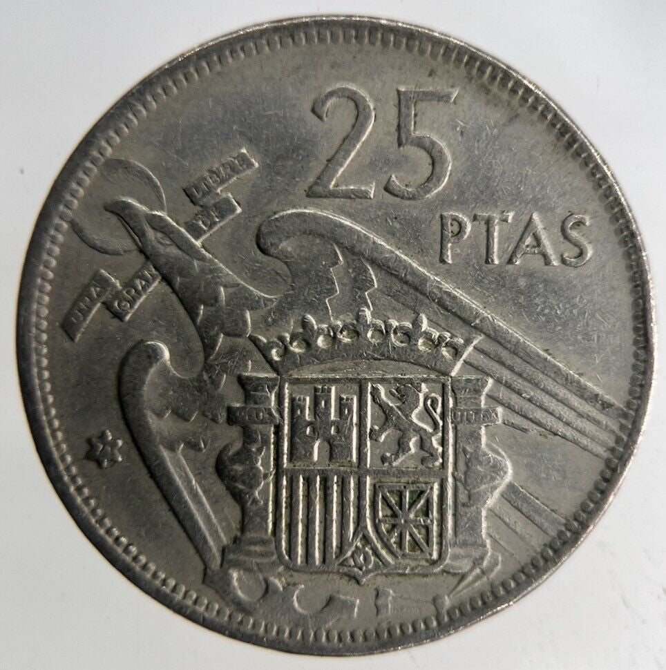 1957 Spain 5 Pesetas Coin | Very High Grade