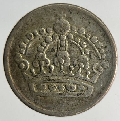 1957 Sweden 10 Ore Silver Coin | Fine Collectable Grade
