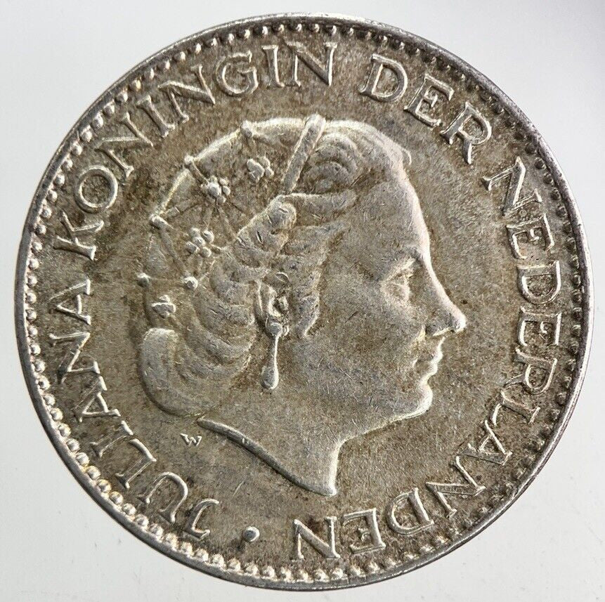 1957 Netherlands 1 Gulden Silver Coin | Very High Grade