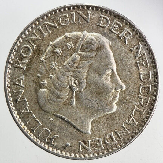 1957 Netherlands 1 Gulden Silver Coin | Very High Grade