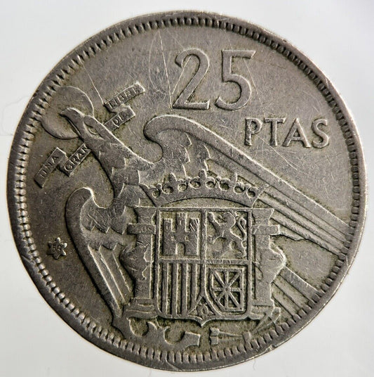 1957 Spain 25 Pesetas Coin | Fine Collectable Grade