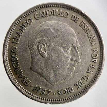 1957 Spain 25 Pesetas Coin | Fine Collectable Grade