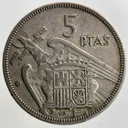 1957 Spain 5 Pesetas Coin | Fine Collectable Grade