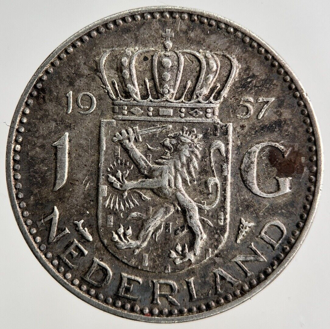 1957 Netherlands 1 Gulden Silver Coin | Fine Collectable Grade