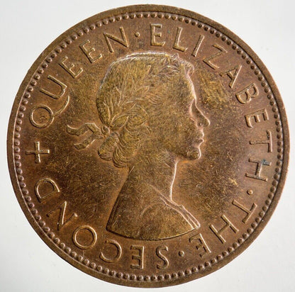 1957 New Zealand One Penny Coin | Fine Collectable Grade