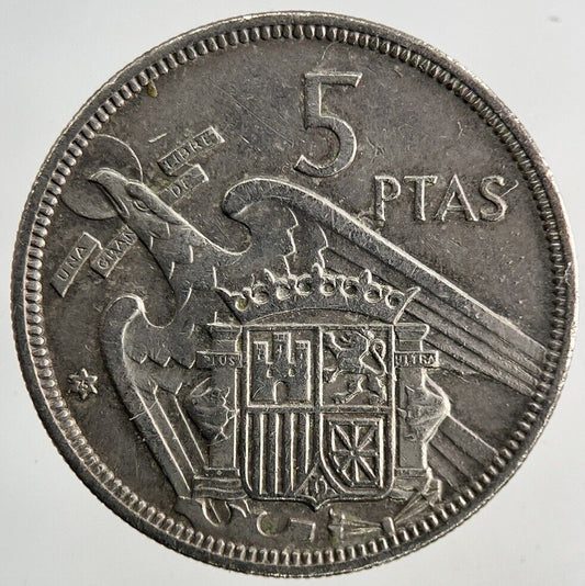 1957 Spain 5 Pesetas Coin | Fine Collectable Grade