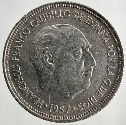 1957 Spain 5 Pesetas Coin | Fine Collectable Grade