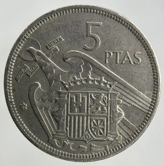 1957 Spain 5 Pesetas Coin | Fine Collectable Grade