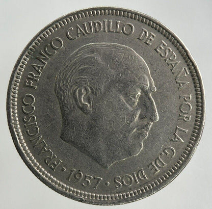 1957 Spain 5 Pesetas Coin | Fine Collectable Grade