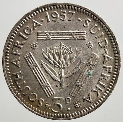 1957 South Africa Threepence Coin | Very High Grade | a2844
