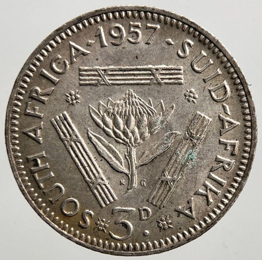 1957 South Africa Threepence Coin | Very High Grade | a2844