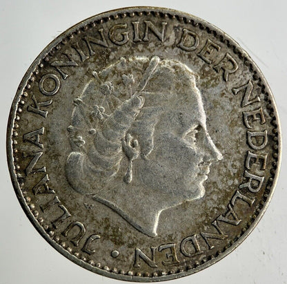 1957 Netherlands 1 Gulden Silver Coin | Very High Grade