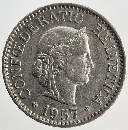 1957 Switzerland Swiss 10 Rappen Coin | Fine Collectable Grade