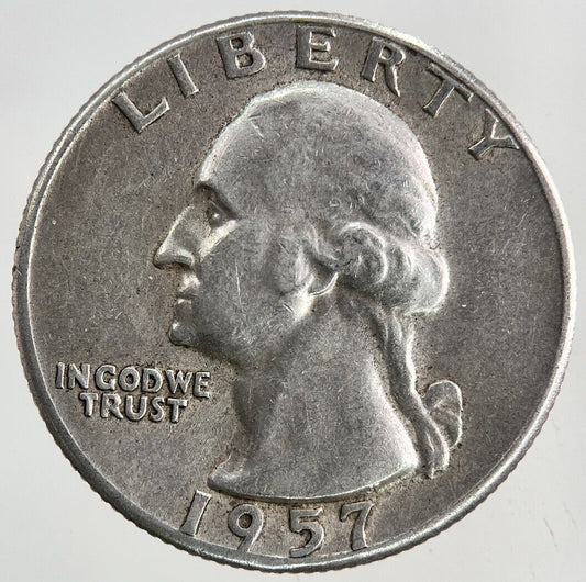 1957 US USA Quarter Dollar Silver Coin | Fine Collectable Grade