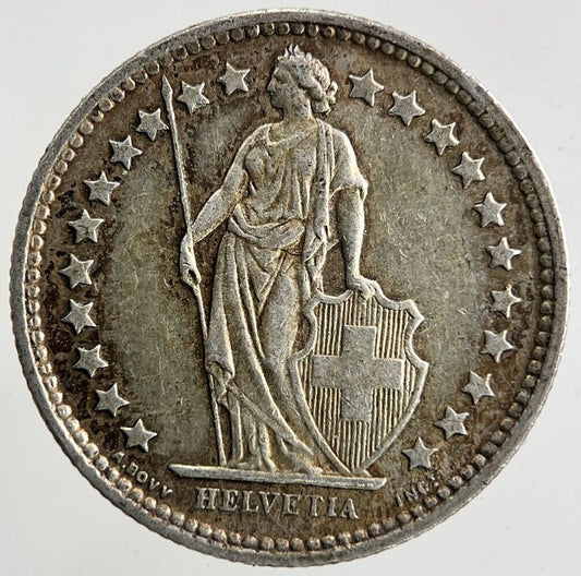1957 Switzerland Swiss 1/2 Half Franc Silver Coin | Very High Grade