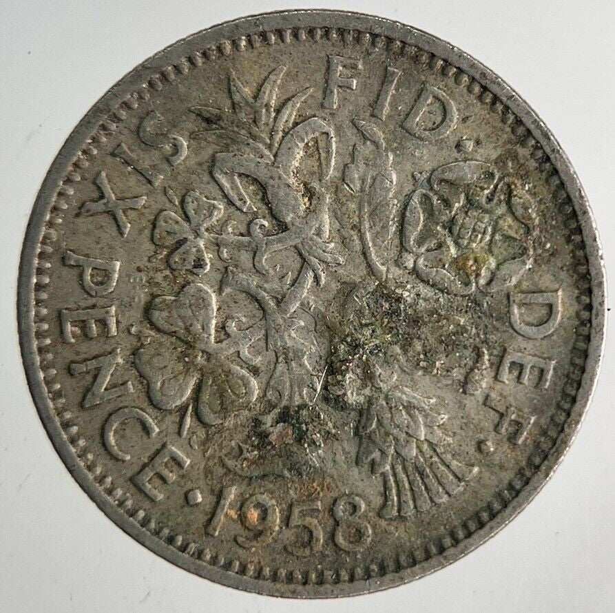1958 Elizabeth II 2nd Sixpence Coin | Fine Collectable Grade