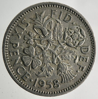 1958 Elizabeth II 2nd Sixpence Coin | Fine Collectable Grade