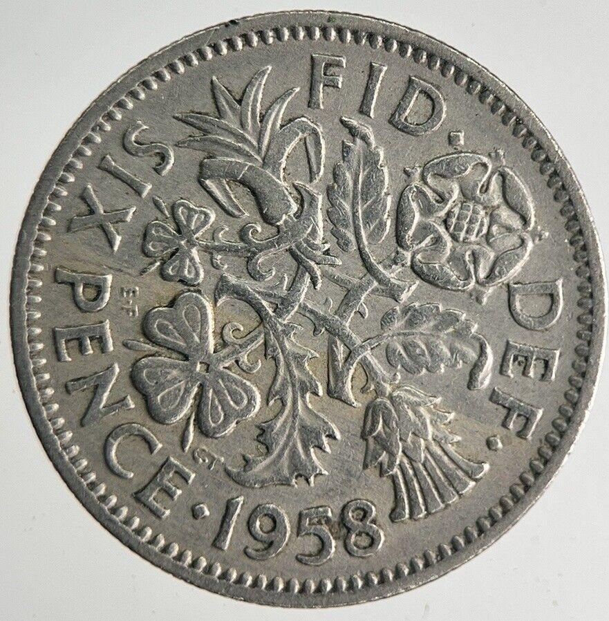 1958 Elizabeth II 2nd Sixpence Coin | Fine Collectable Grade