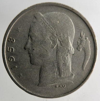 1958 Belgium 1 Franc Coin | Fine Collectable Grade
