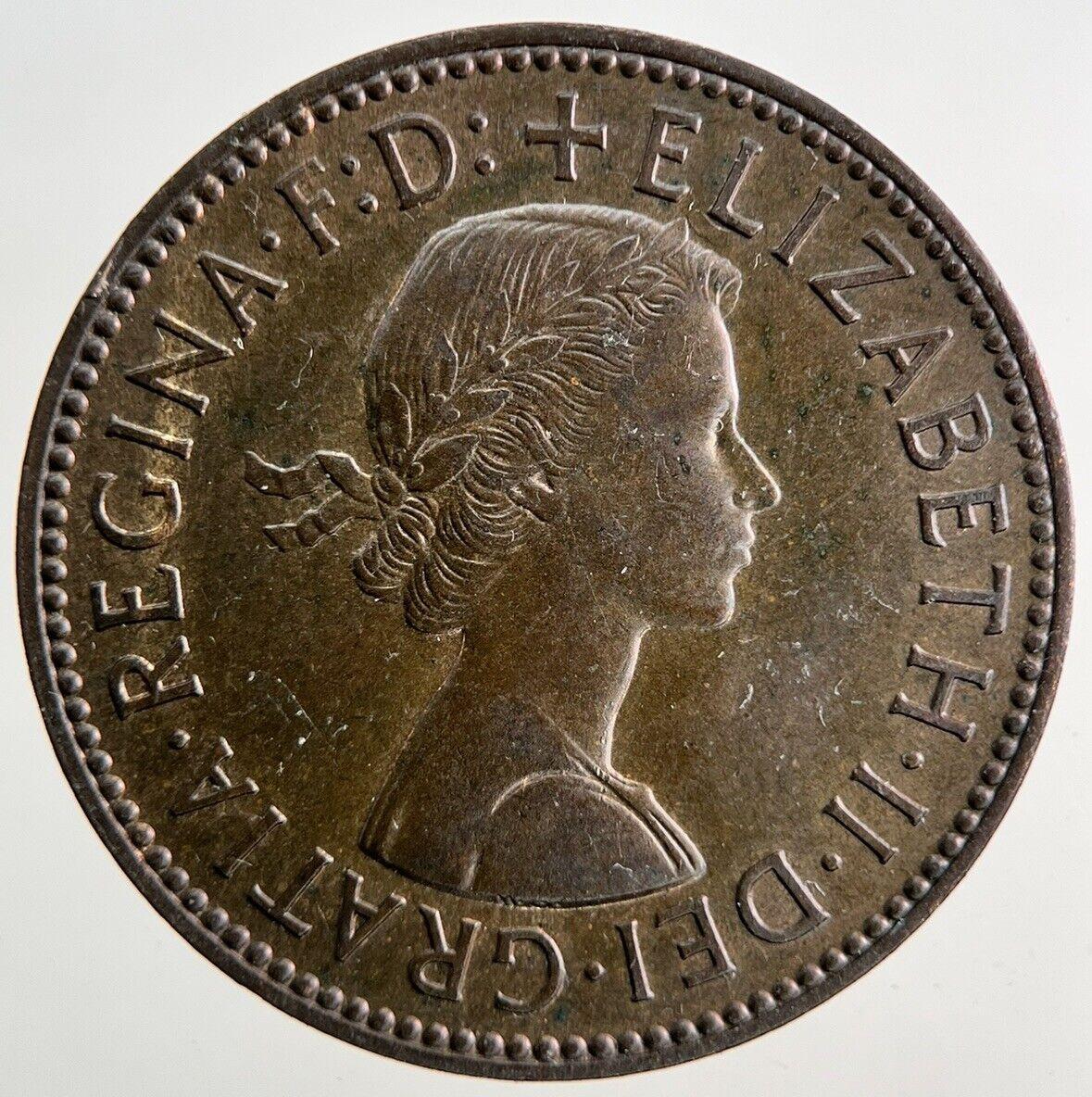 1958 Elizabeth II 2nd Half-Penny Coin | Very Fine Grade