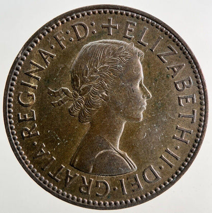 1958 Elizabeth II 2nd Half-Penny Coin | Very Fine Grade