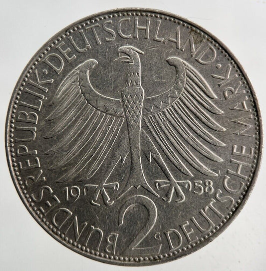 1958 Germany 2 Mark Coin | Fine Collectable Grade