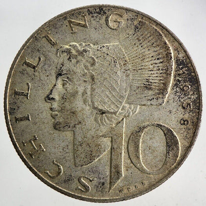 1958 Austria 10 Schilling Silver Coin | Collectable Grade