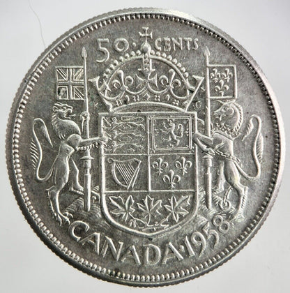 1958 Canada 50 Cents Silver Coin | Very High Grade