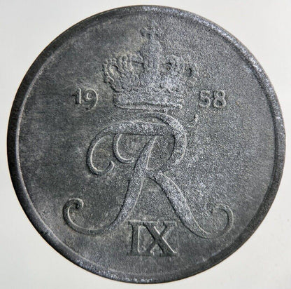 1958 Denmark 5 Ore Coin | Fine Collectable Grade