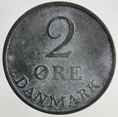 1958 Denmark 2 Ore Coin | Fine Collectable Grade