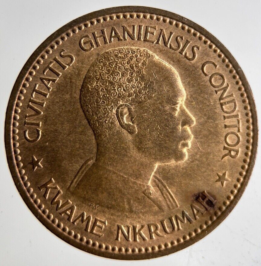 1958 Africa Ghana One Penny Coin | Fine Collectable Grade