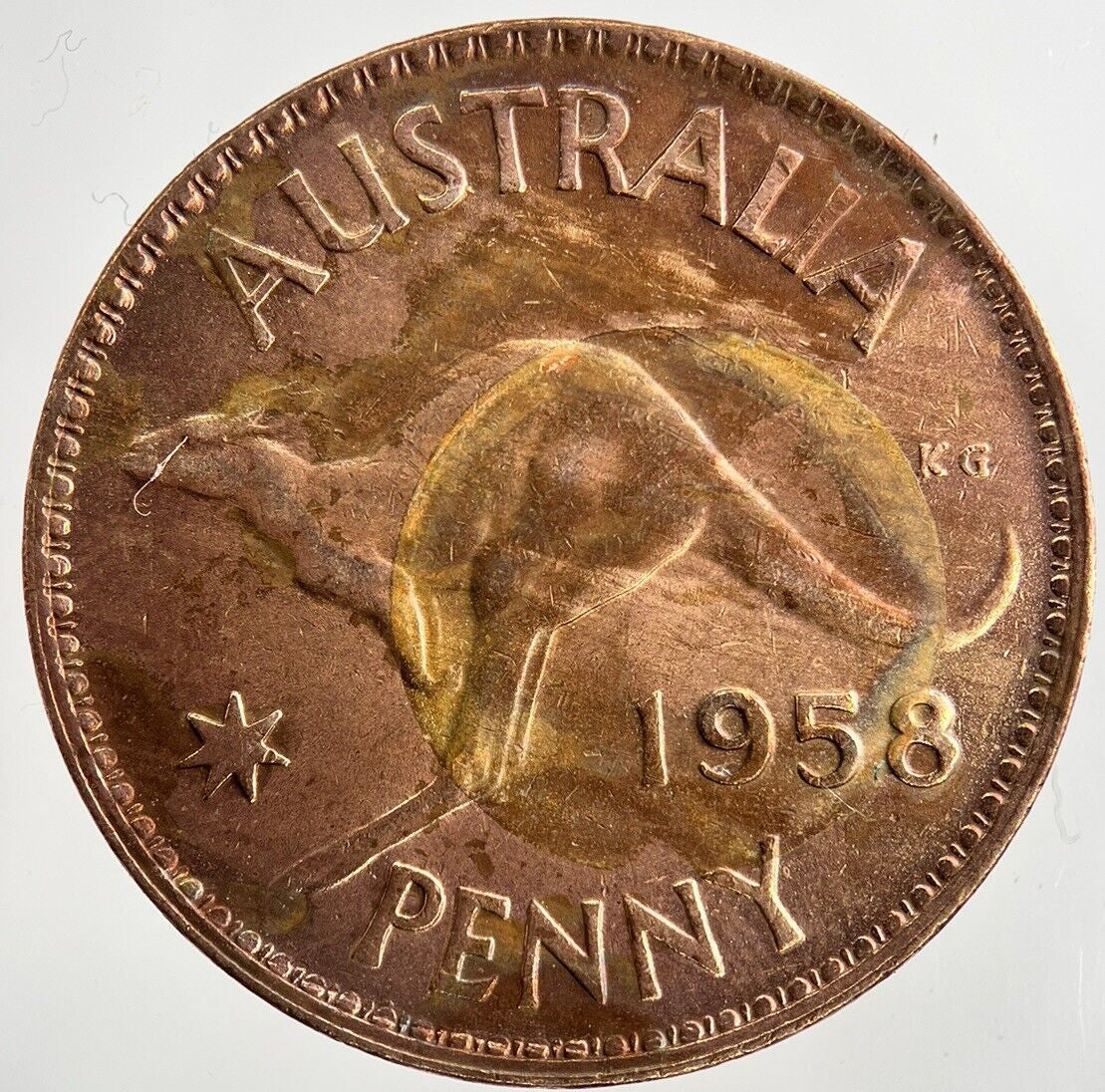 1958 Australia One Penny Coin | Fine Collectable Grade