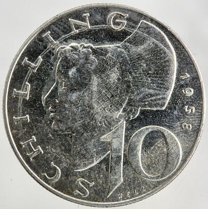 1958 Austria 10 Schilling Silver Coin | Collectable Grade