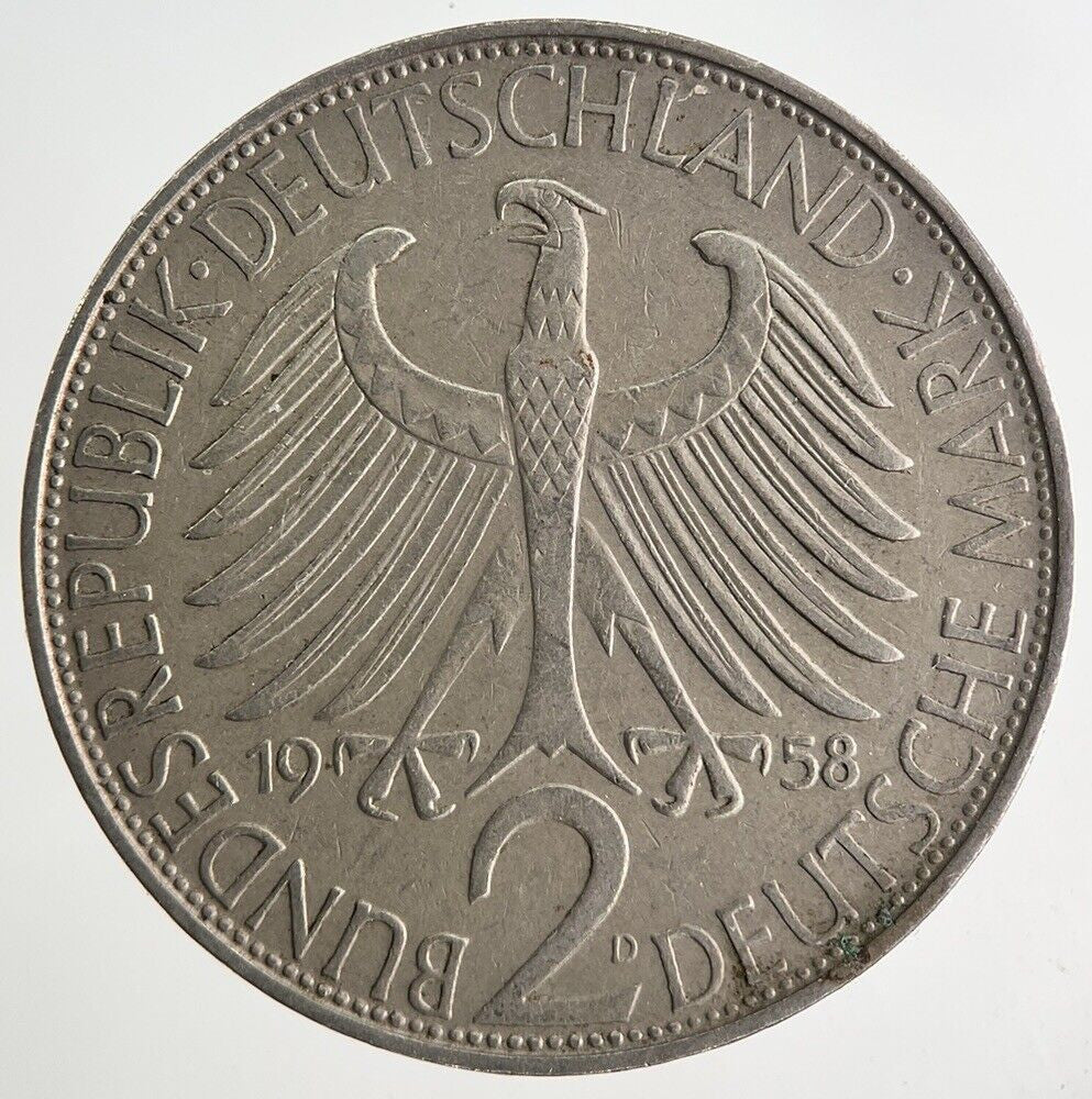 1958 Germany 2 Mark Coin | Fine Collectable Grade