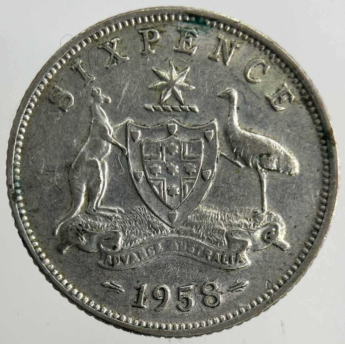 1958 Australia Sixpence Silver Coin | Very High Grade