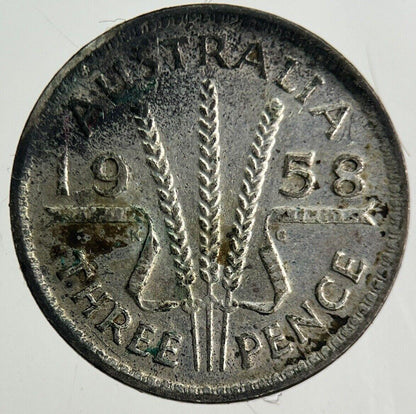 1958 Australia Threepence Silver Coin | Fine Collectable Grade