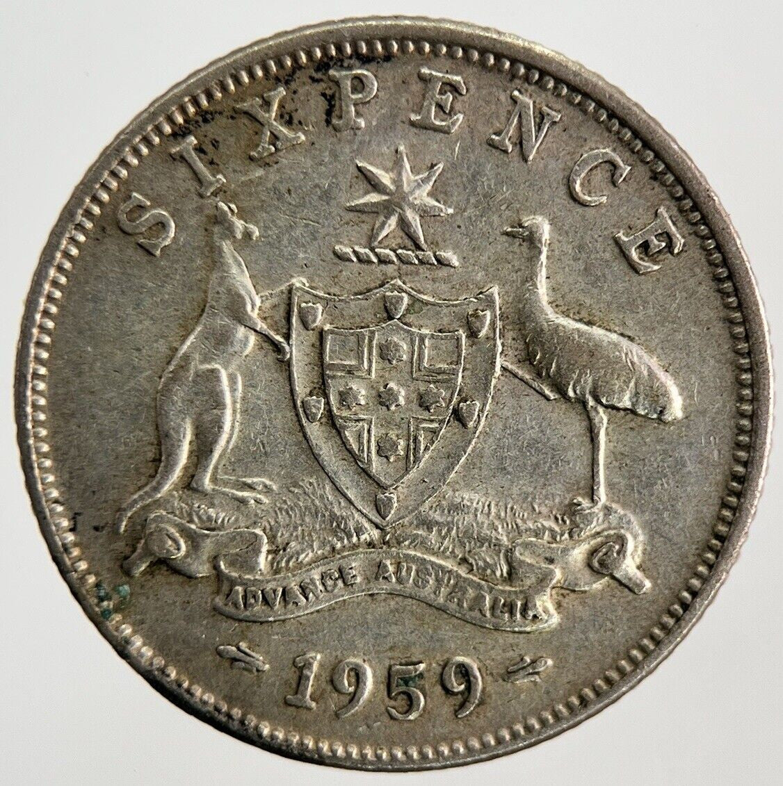 1959 Australia Sixpence Silver Coin | Fine Collectable Grade