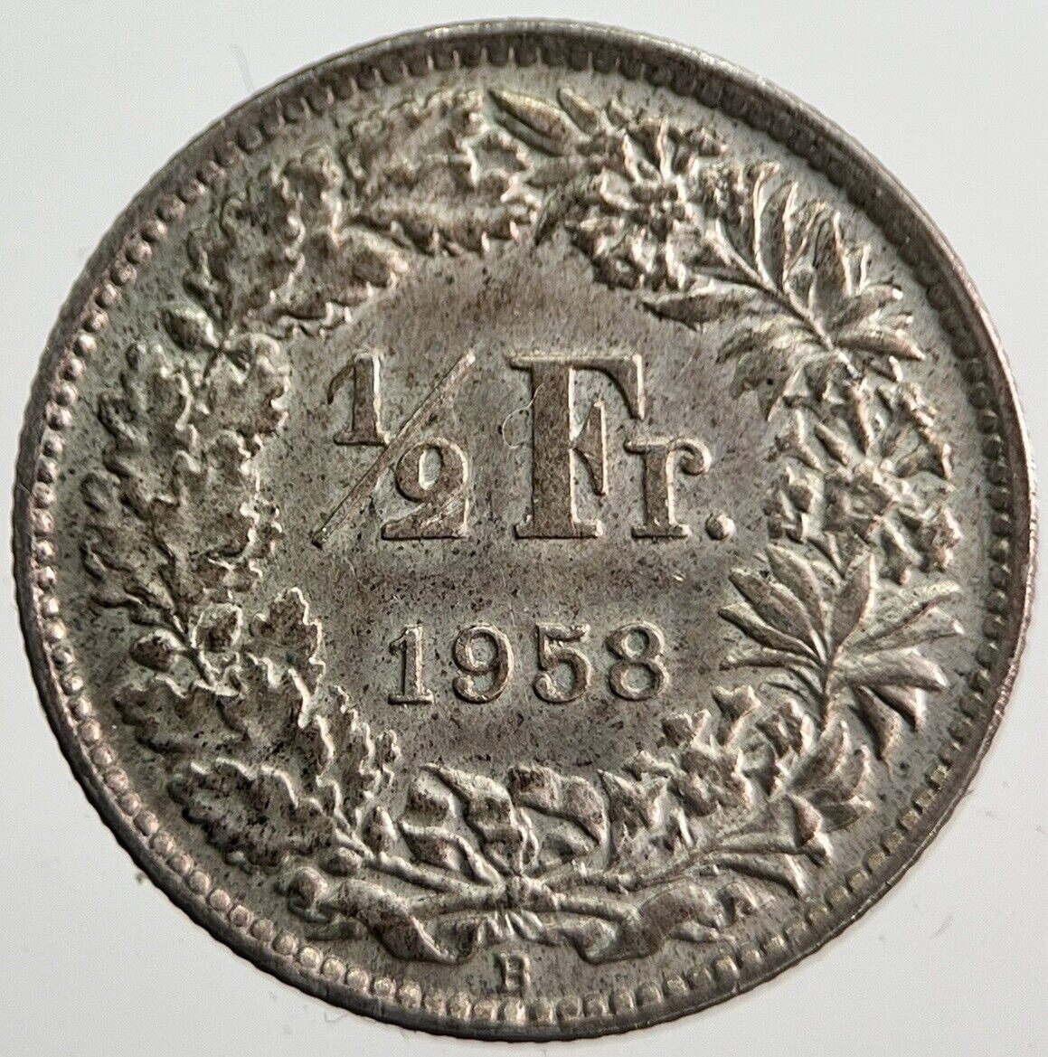 1958 Switzerland Swiss 1/2 Half Franc Silver Coin | Very High Grade | a7267