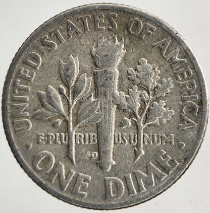 1958-D US USA Roosevelt One Dime Silver Coin | Fine Collectable Grade