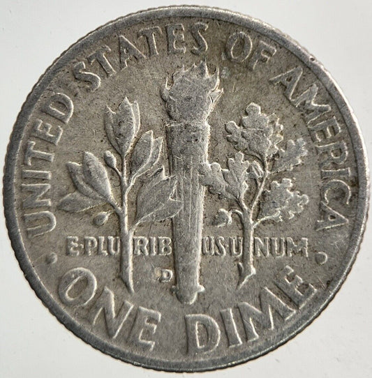 1958-D US USA Roosevelt One Dime Silver Coin | Fine Collectable Grade