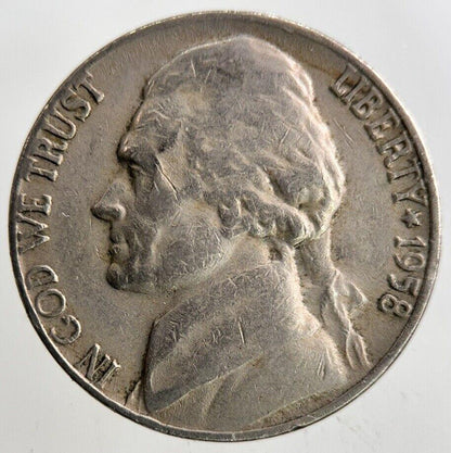 1958 US USA Nickel 5 Cents Coin | Collectable Grade