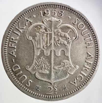 1958 South Africa Florin Silver Coin | Fine Collectable Grade