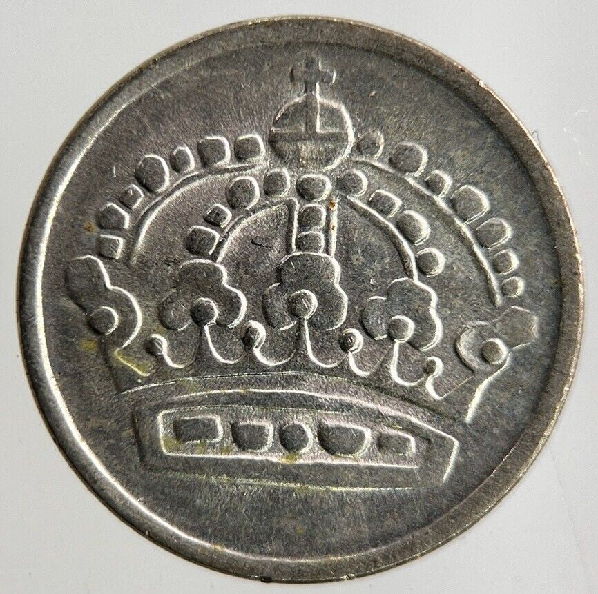 1958 Sweden 10 Ore Silver Coin | Fine Collectable Grade