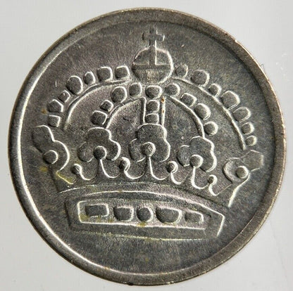 1958 Sweden 10 Ore Silver Coin | Fine Collectable Grade