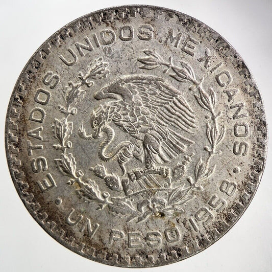 1958 Mexico 1 Un Peso Silver Coin | Fine Collectable Grade