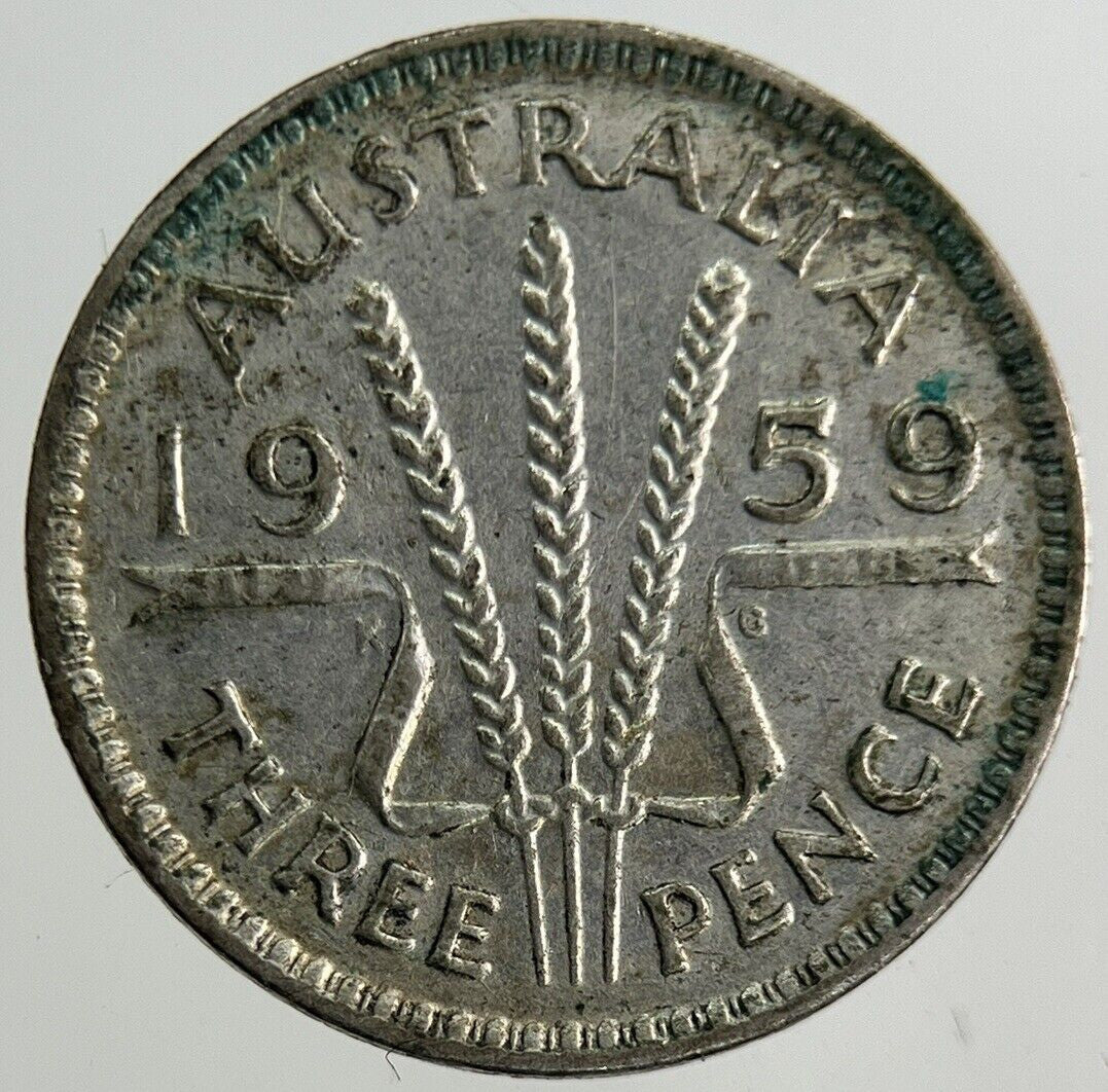 1959 Australia Threepence Silver Coin | Fine Collectable Grade