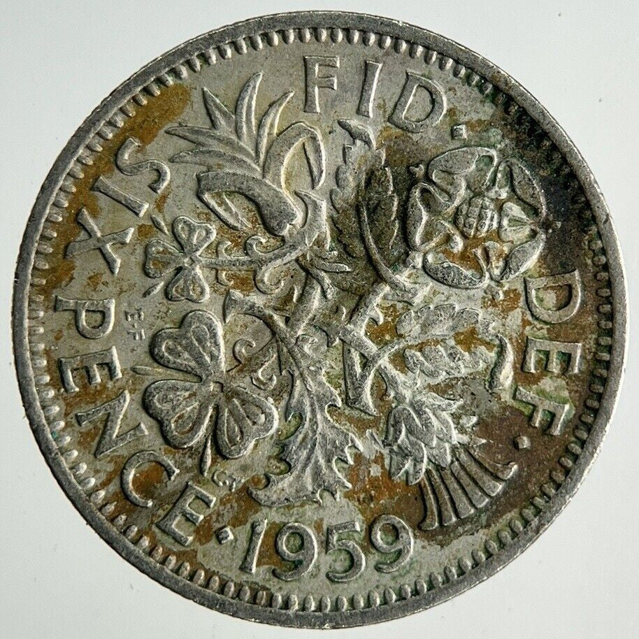 1959 Elizabeth II 2nd Sixpence Coin | Fine Collectable Grade