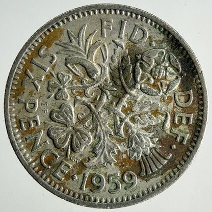 1959 Elizabeth II 2nd Sixpence Coin | Fine Collectable Grade